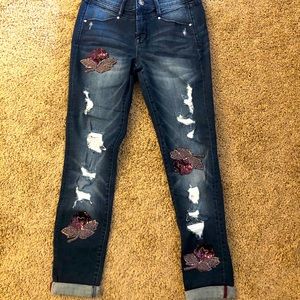 Embellished Dark Wash Jeans